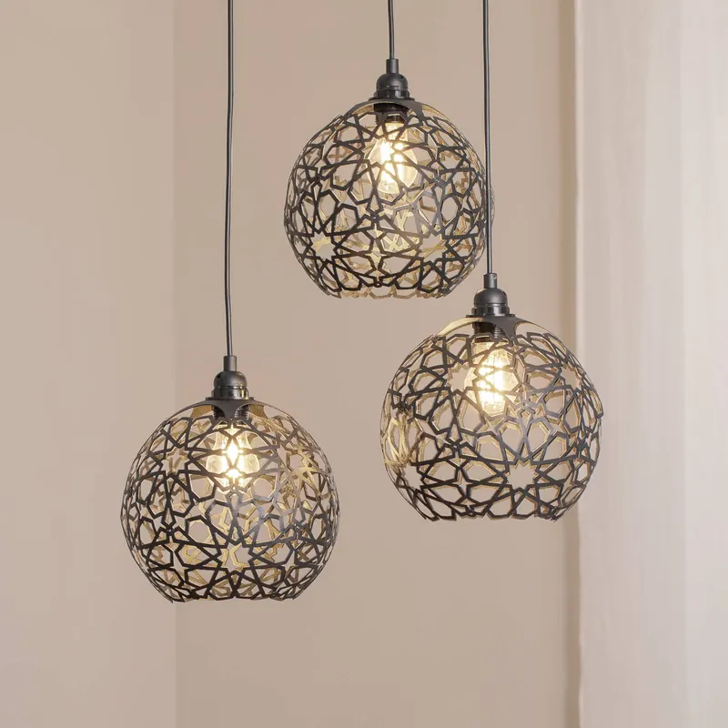Lampa żyrandol Fellini MR-787 3-punktowa okrągła czarna