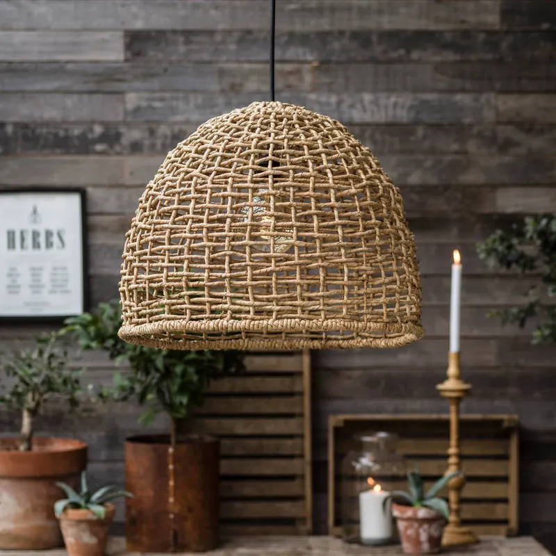 PR Home Żyrandol Cebu, Ø 57 cm, klosz Lampakanay, IP20