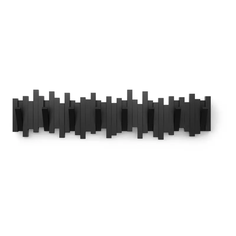 Czarny plastikowy wieszak ścienny 72 cm Sticks – Umbra