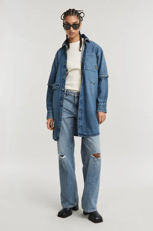 G-Star Judee Loose Jeans Light/pastel Blue Maat: W27L28 | Straight Jeans Outlet | Dames | Blauw