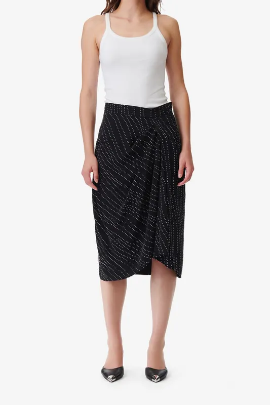 IRO Paris Zima Skirt Black Maat: 34 | Midi Rokken Outlet | Dames | Zwart