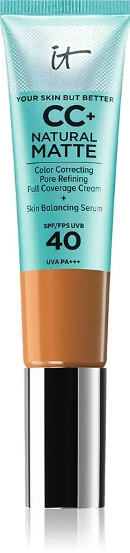 IT Cosmetics Your Skin But Better CC+ Natural Matte CC krem do twarzy o matowym wykończeniu SPF 40 Rich 32 ml