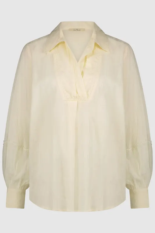 Circle of Trust Luna Blouse Poached Egg Maat: L | Longsleeves Outlet | Dames | Beige