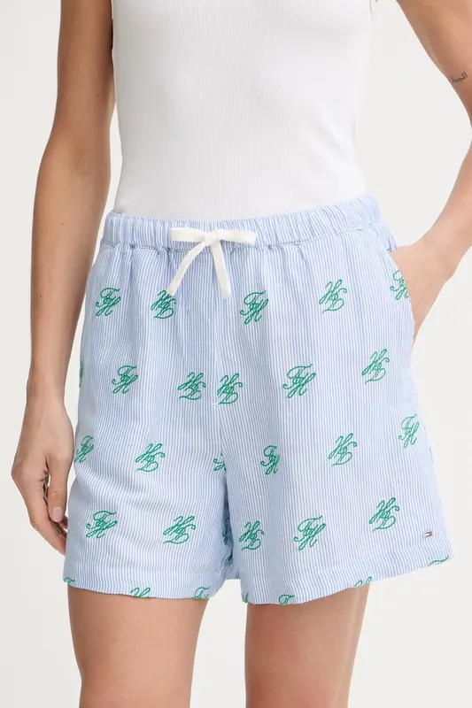Tommy Hilfiger szorty damskie z lnem SUMMER