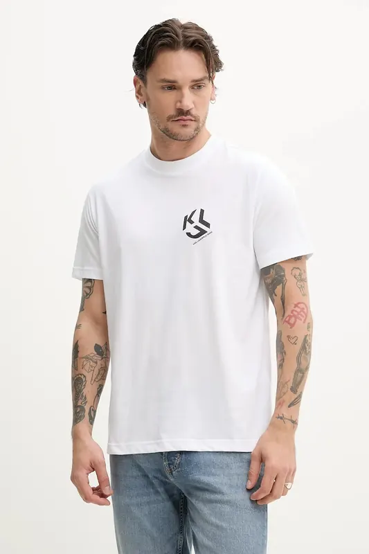 Karl Lagerfeld Jeans t-shirt męski z bawełną