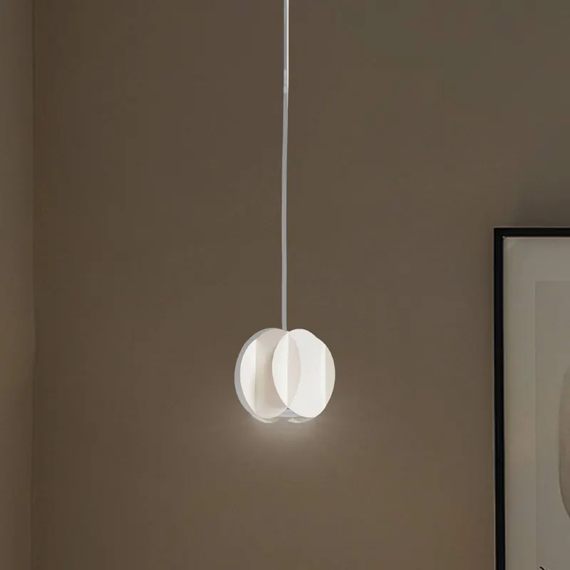 Lampa wisząca GAMBIT, kremowy biały, Ø 10 cm, metal, GU10