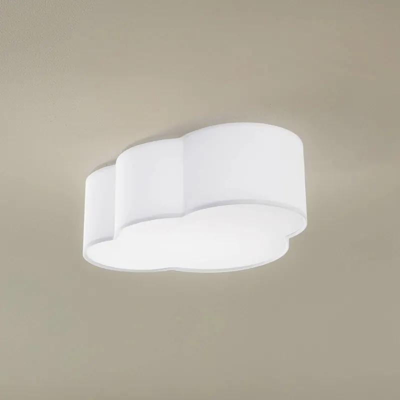Lampa sufitowa Cloud, tekstylna, 41 x 31 cm, biała