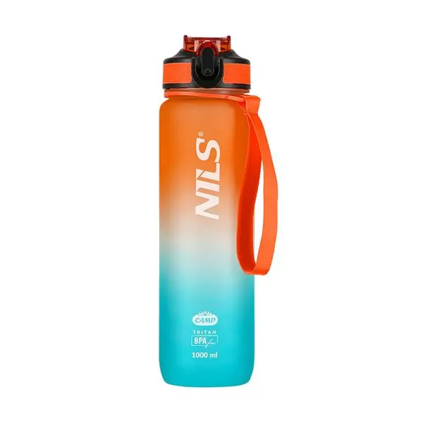 NILS CAMP NCD68 butelka tritanowa butelka na wodę 1000 ml pomarańczowa/niebieska (1000)