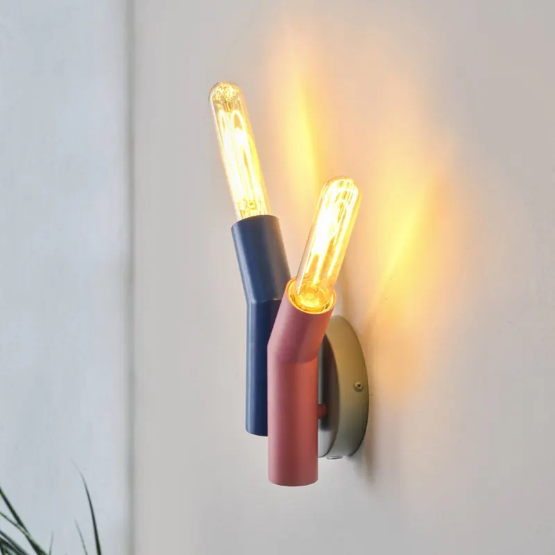 Kinkiet OSRAM Decor Straw, 2-punktowa, kolorowy, stal, E27