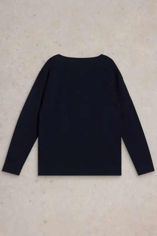 White Stuff Ophia Jumper Dark Navy Maat: 8 | Sweaters Outlet | Dames | Blauw