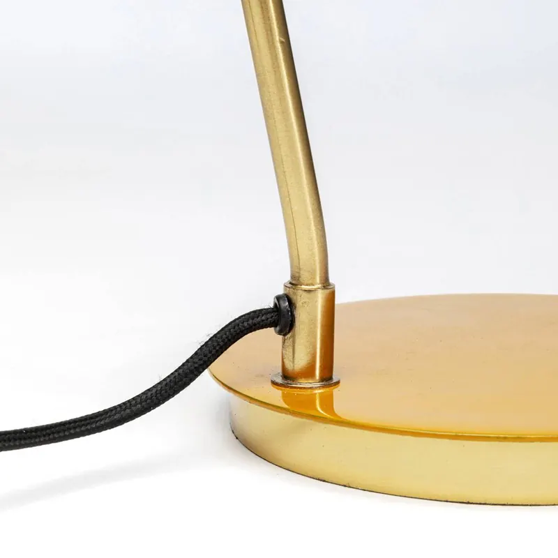 Lampa stołowa Kare Demi, żółta, stal, wysokość 56 cm
