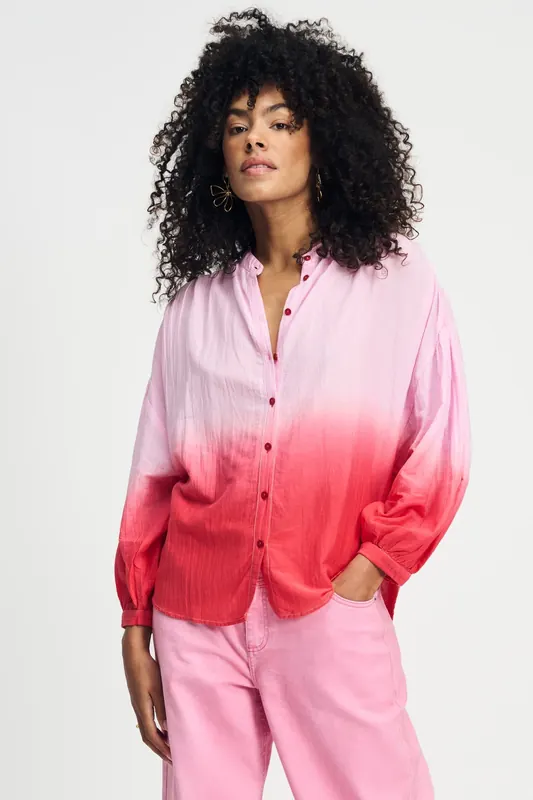 POM Amsterdam Blouse - Faded Scarlet Red Maat: 42 | Blouses Outlet | Dames | Rood