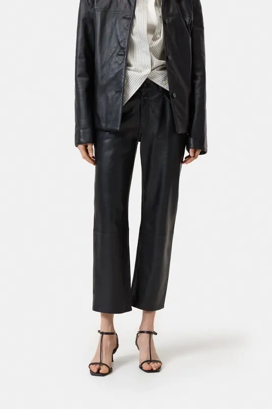 Closed Milo Black Maat: W26L34 | Leren broeken Outlet | Dames | Zwart