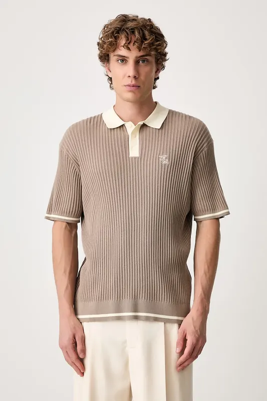 Filling Pieces polo męskie bawełniane Fine Knit Polo