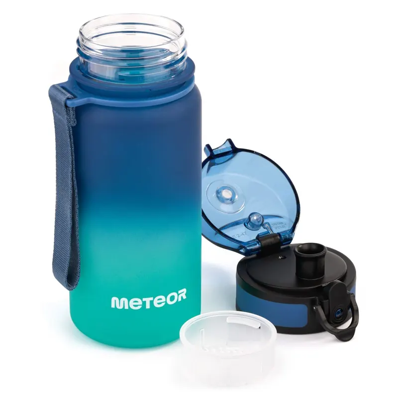 Bidon sportowy Meteor 350 ml niebieski/turkusowy (0.35, 350)