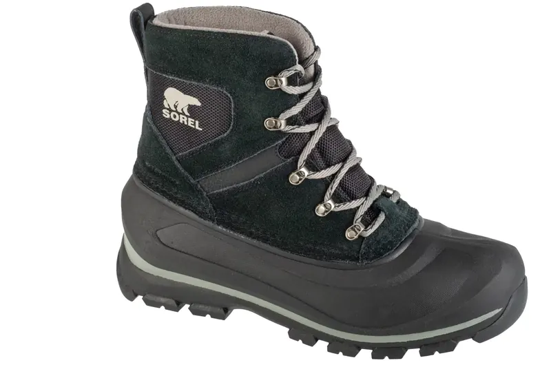Sorel Buxton Lace Winter Boots WP 2084901010, Męskie, Czarne, buty zimowe, syntetyk, rozmiar: 43