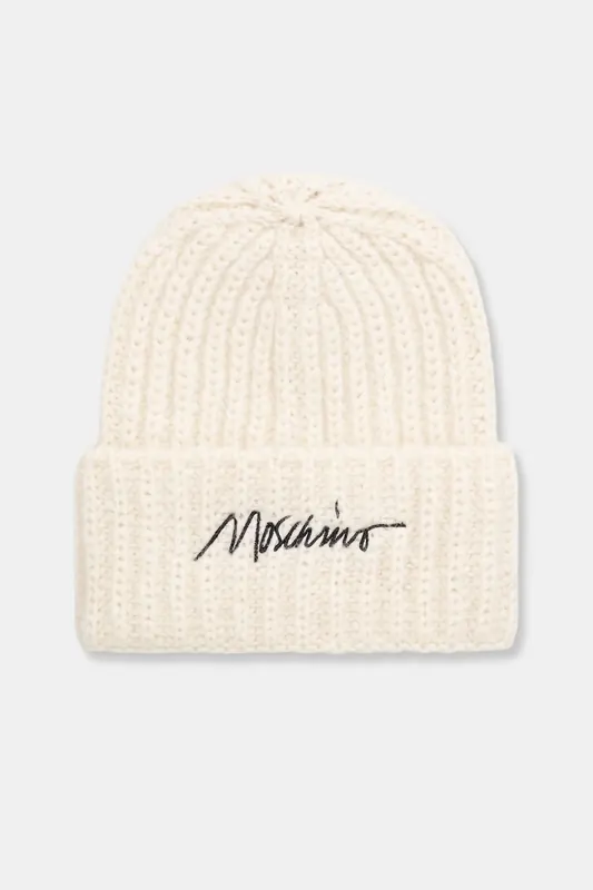 Moschino czapka beanie damska z wełną