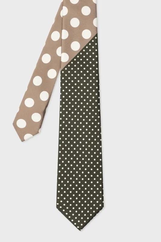 Paul Smith Men Tie Polka Military Green Maat: 8 | Stropdassen Outlet | Heren | Wit