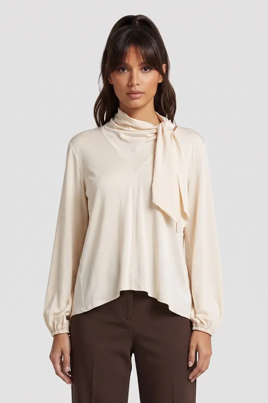 ARKET Nolita Top Beige Maat: XS | Longsleeves Outlet | Dames | Beige