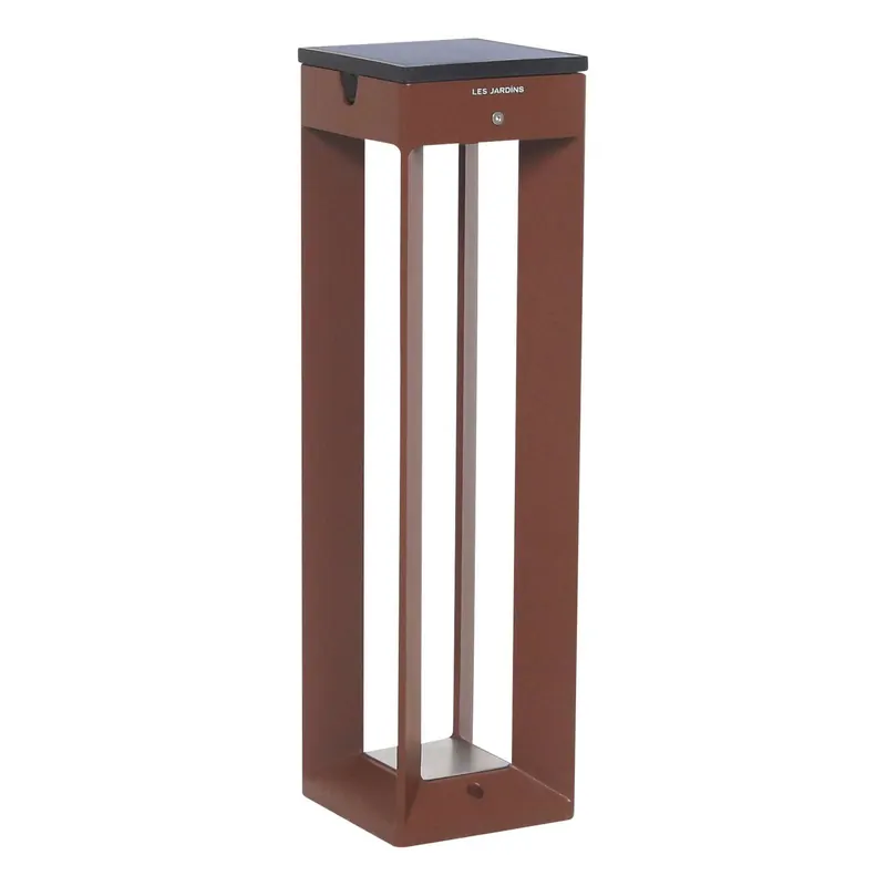 Lampa solarna LED Borne z czujnikiem, 45 cm corten