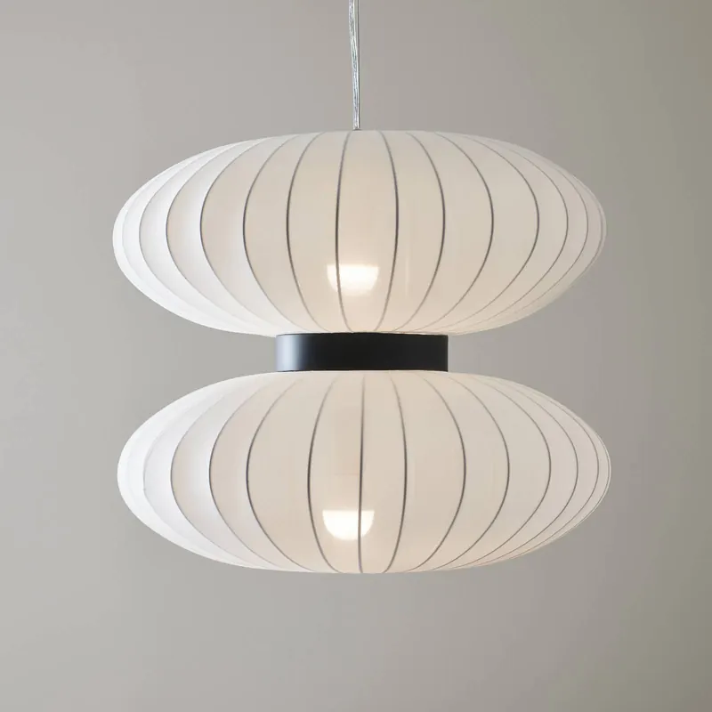 Lampa wisząca Daburu z tekstylnym kloszem
