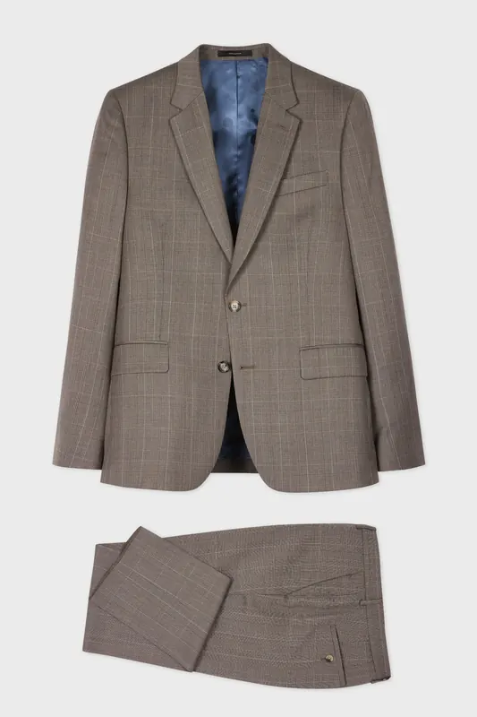 Paul Smith Mens Tailored Fit 2 Button Suit Brown Maat: 54 R | Blazers Outlet | Heren | Bruin