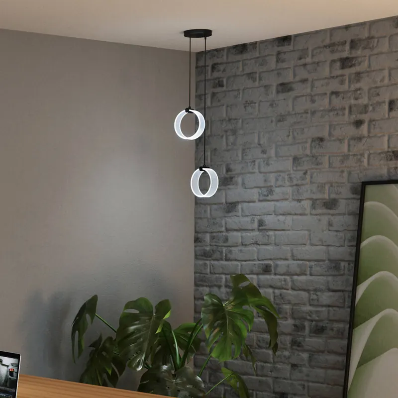 Żyrandol LED OSRAM Decor Circle, 2-punktowa, CCT, czarna