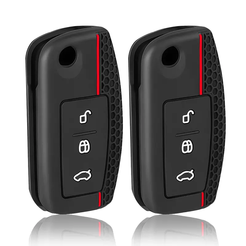 Silikonowe etui na kluczyk samochodowy do Ford Focus mk2 C Max S-MAX EcoSport Fusion Fiesta Mk7 Cowgar Mondeo 2 Mustang Mach, pokrowiec, uchwyt na kluczyk