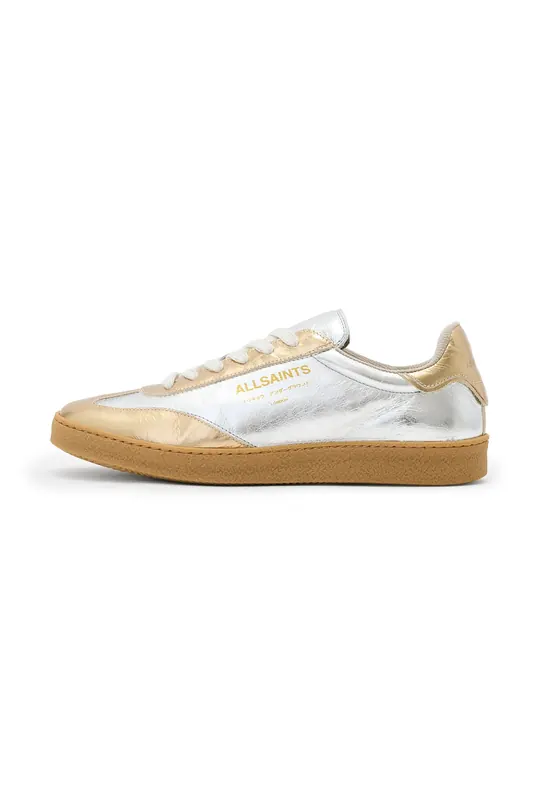 AllSaints Thelma Met Sneaker Silver/gold Maat: 36 | Sneakers Outlet | Dames | Zilver