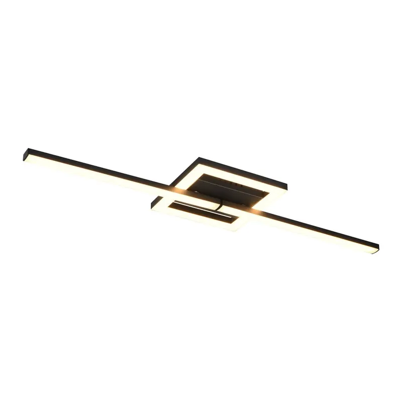 Czarna lampa sufitowa LED 16x54 cm Viale – Reality