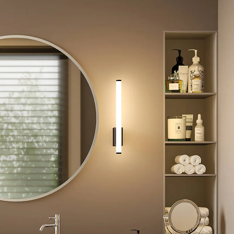 Kinkiet LED VINA UP S, czarny, wysokość 40 cm, IP44, CCT