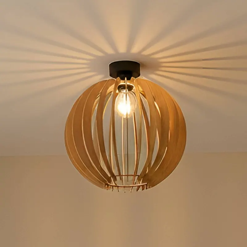 Lampa sufitowa Clay, Ø 23 cm, sklejka brzozowa, E27