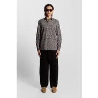Lyle & Scott Floral Printed Shirt Lead Maat: L | Overhemden Outlet | Heren | Grijs