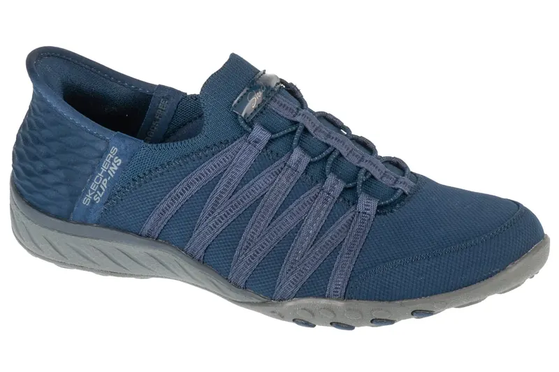Skechers Slip-ins: Breathe Easy - Roll With Me 100593-NVY, Damskie, Granatowe, buty sneakers, tkanina, rozmiar: 38,5