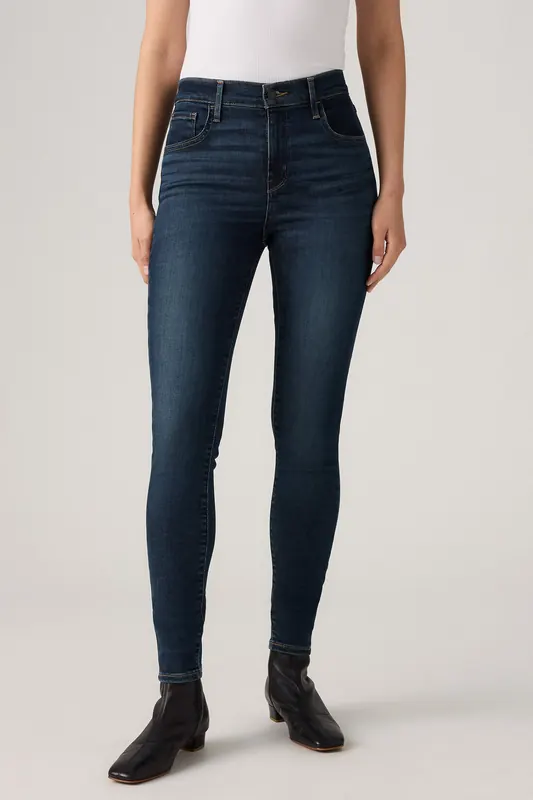 Levi's 720 Hirise Super Skinny Love Song Dark Maat: W26L32 | Skinny Jeans Outlet | Dames | Blauw
