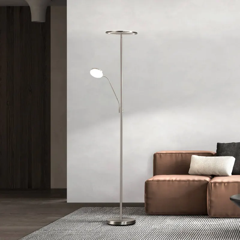 Lampa stojąca LED Sorento nikiel Wysokość 182 cm 2-punktowa CCT Touchdim
