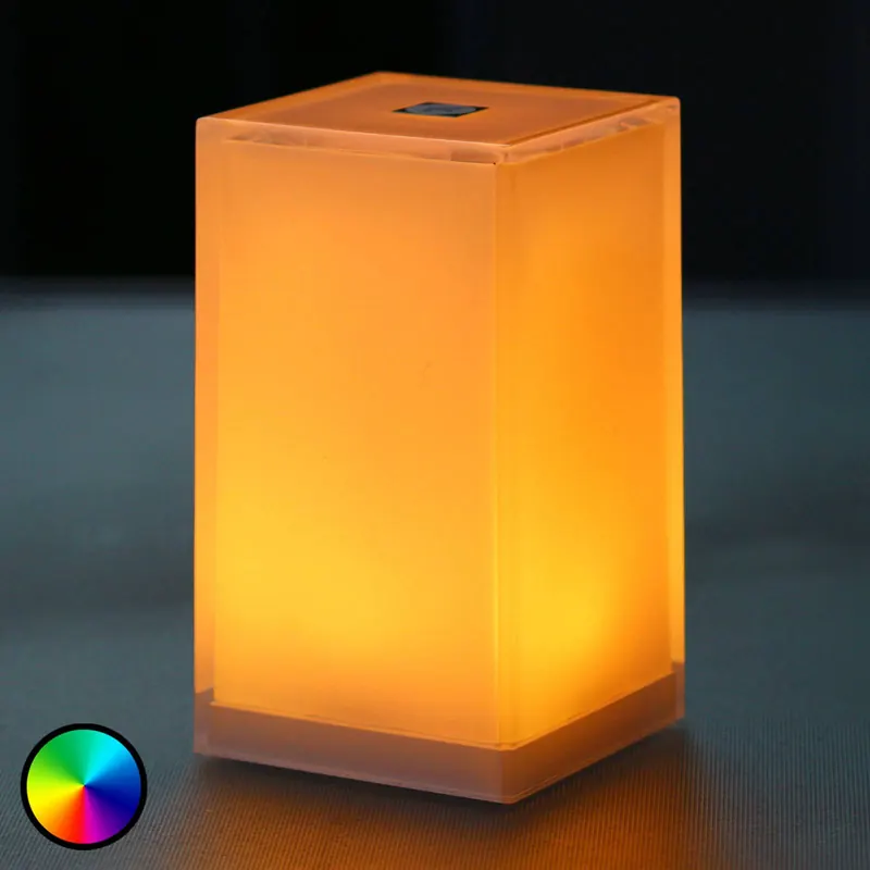 Przenośna lampa stołowa Cub, sterowana aplikacją, RGBW