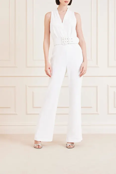 GUESS Marciano By  Hawkins Jumpsuit Pale Pearl Maat: 42 | Jumpsuits Outlet | Dames | Wit