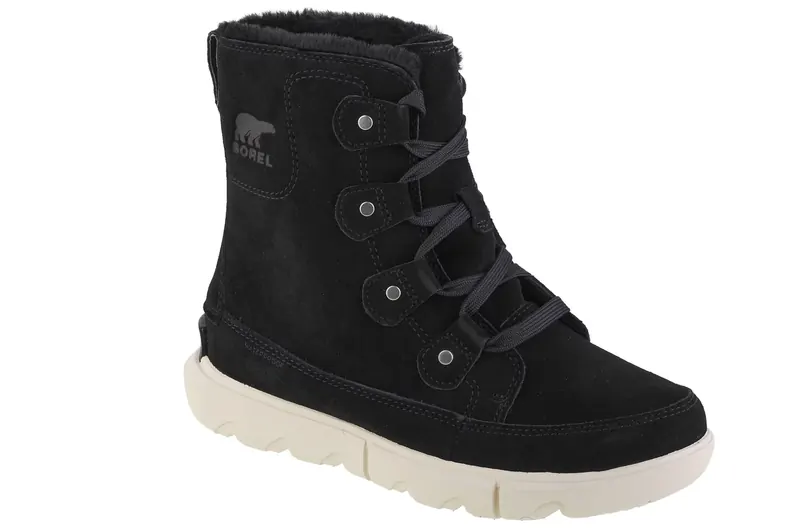 Sorel Explorer Next Joan WP 2058871010, Damskie, Czarne, śniegowce, skóra zamszowa, rozmiar: 41