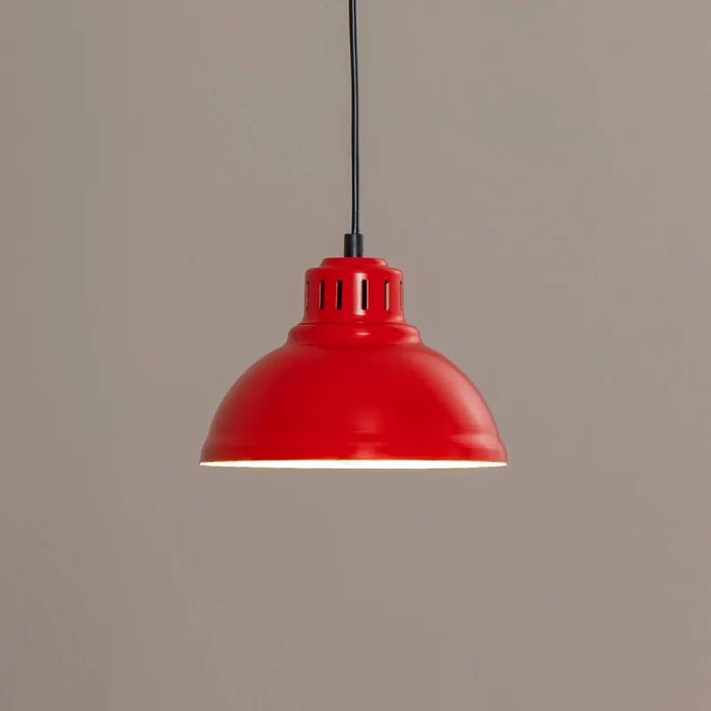 Lampa wisząca Sven, 1-punktowa, czerwona, stal, E27