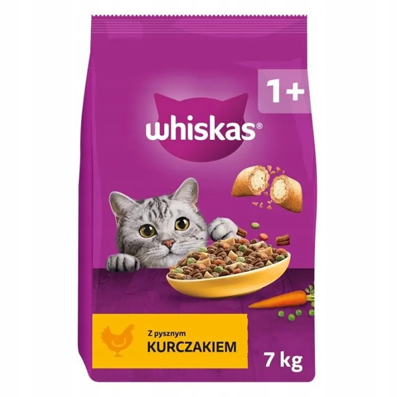 Sucha Karma Dla Kota Whiskas Adult Z Pysznym Kurczakiem 7KG