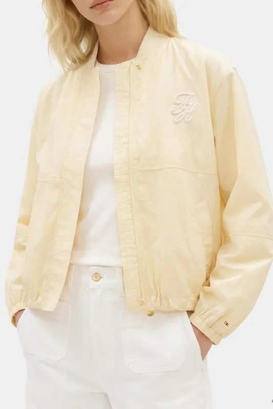 Tommy Hilfiger Nylon Short Balloon Caravan Maat: M | Bomberjacks Outlet | Dames | Beige