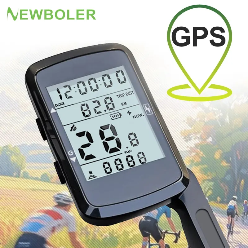 NEWBOLER GPS Bezprzewodowy Komputer Rowerowy Wodoodporny Licznik Prędkości Rowerowej MTB Szosowy Akcesoria Rowerowe
