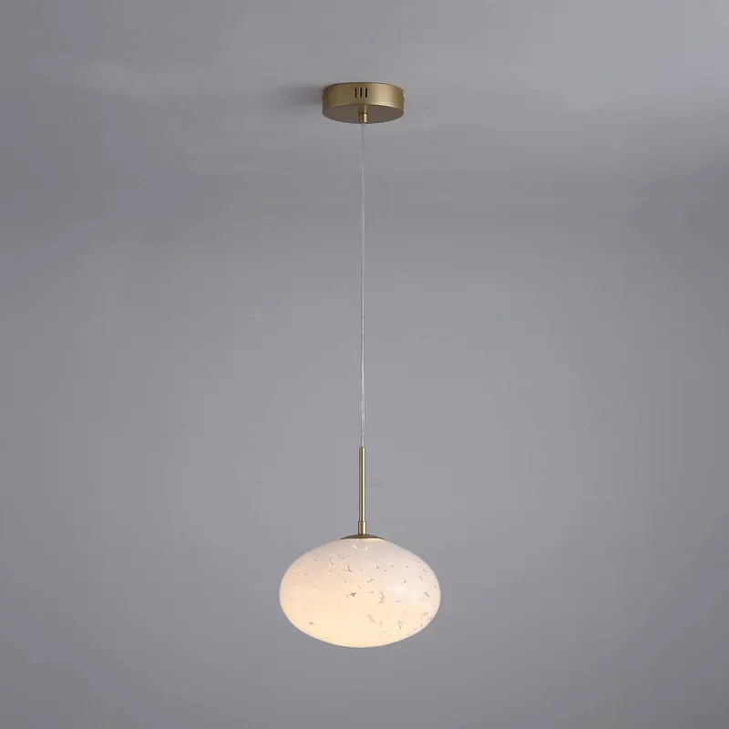 Żyrandol LED Confetti, Ø 25 cm, złota/biała, szkło