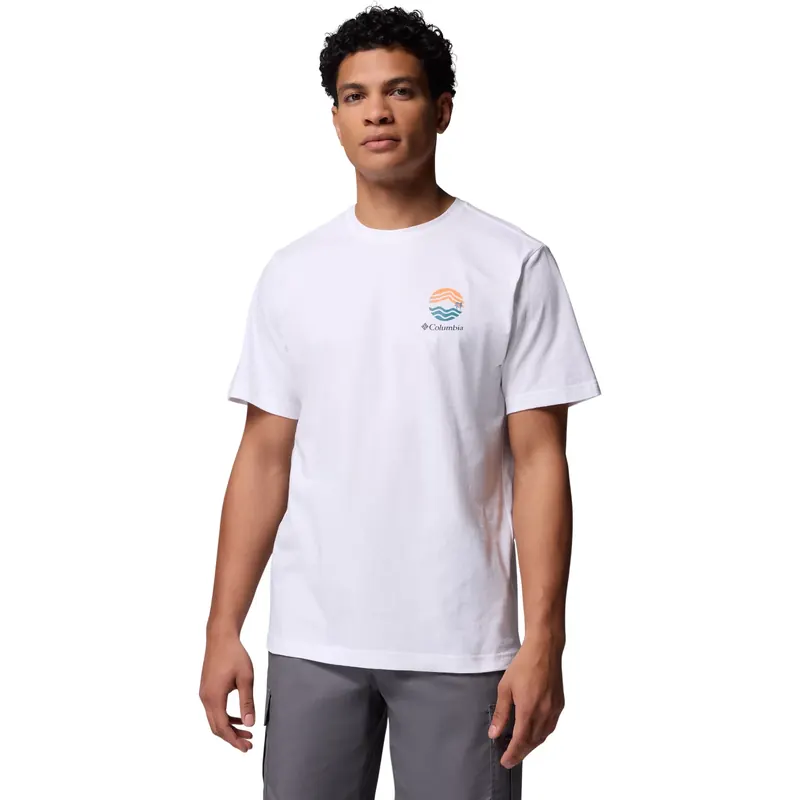 Columbia Kettle River Outdoor Tee 2120411101, Męskie, Białe, t-shirty, bawełna, rozmiar: S