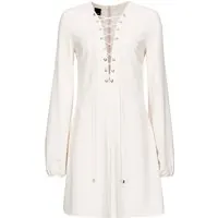 PINKO Affabile Abito Crepe Fluido Con Stringature Silk White Maat: 40 | Mini Jurken Outlet | Dames | Ecru