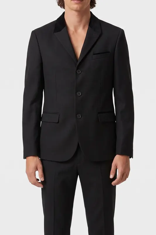 The Kooples Straight-cut Jacket With 3 Buttons & 3 Pockets Black Maat: 46 | Blazers Outlet | Heren | Zwart
