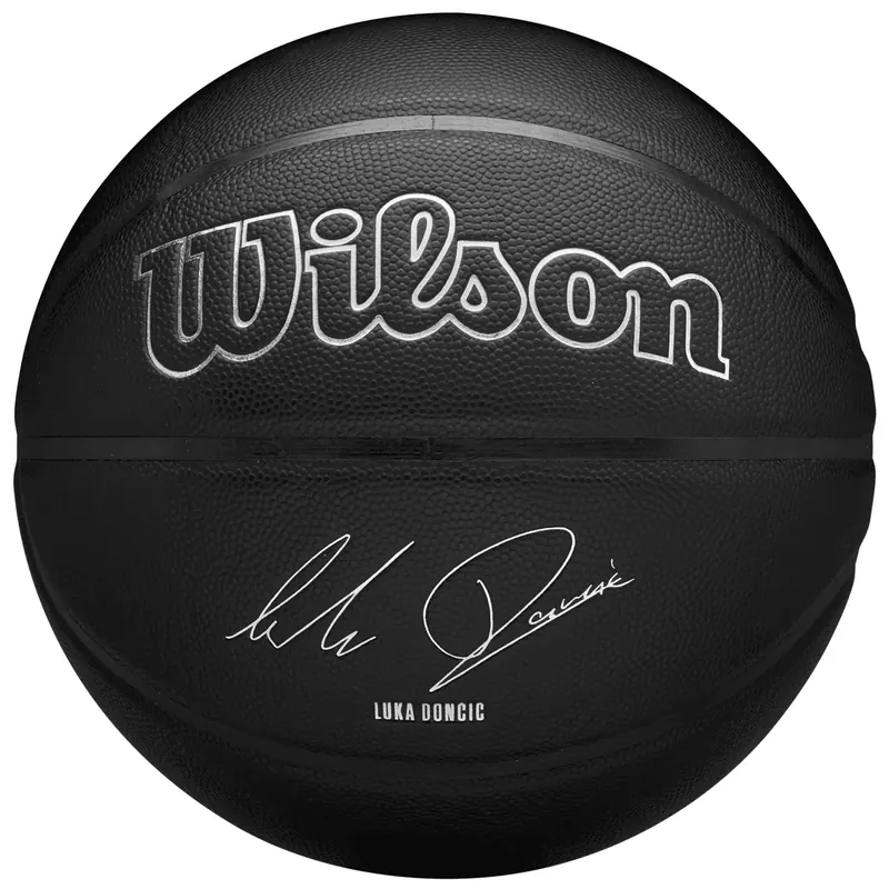 Wilson NBA Player Evergreen Bskt Luka WZ4026601XB, Unisex, Czarne, piłki do koszykówki, Guma, rozmiar: 7
