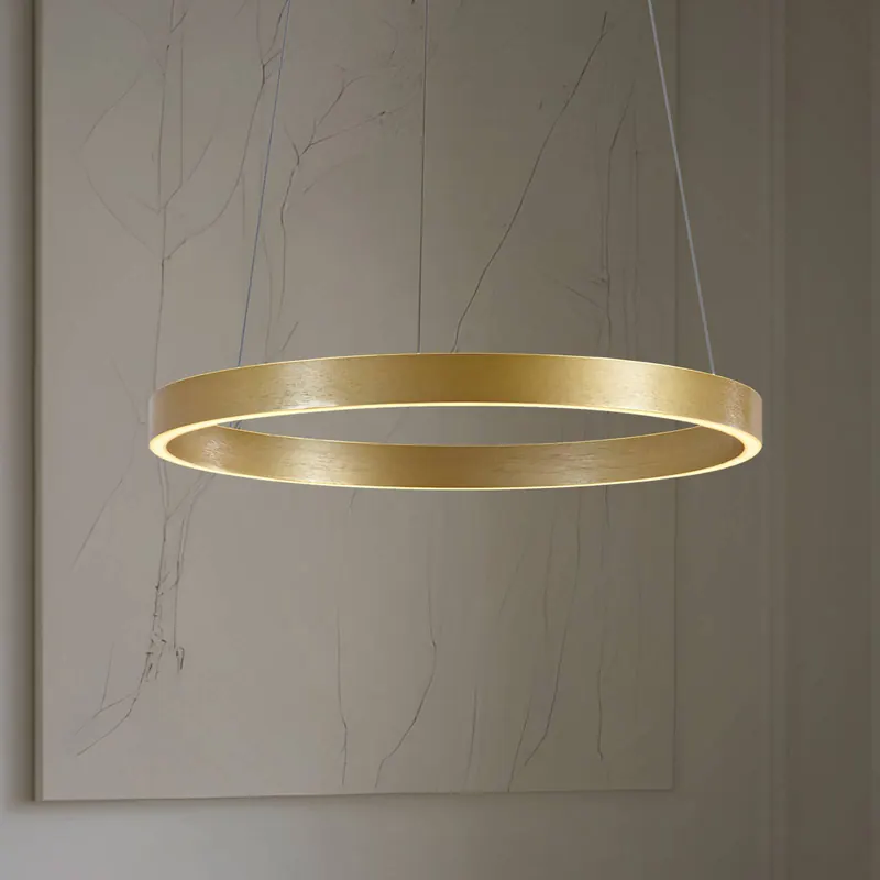 Żyrandol LED Lucande Yonam, Ø 60 cm, 1-punktowa, złota, CCT