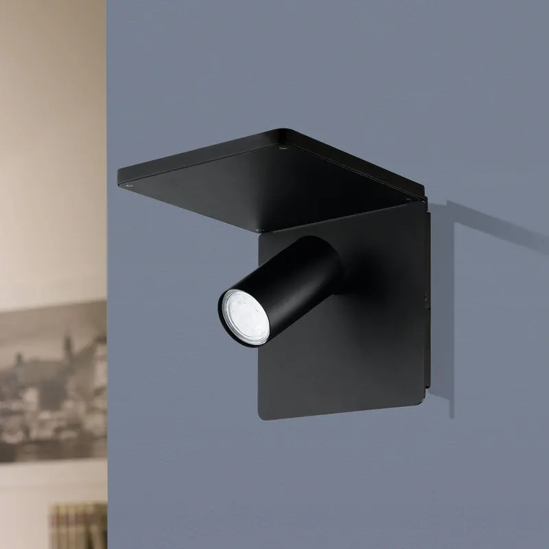 Spot ścienny LED Ciglie, czarny, ładowanie QI